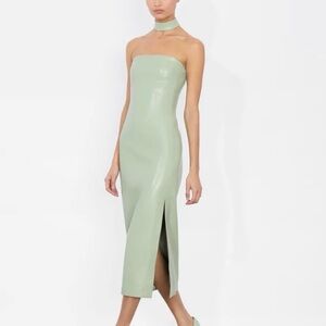 Alice + Olivia Mint Strapless Dress